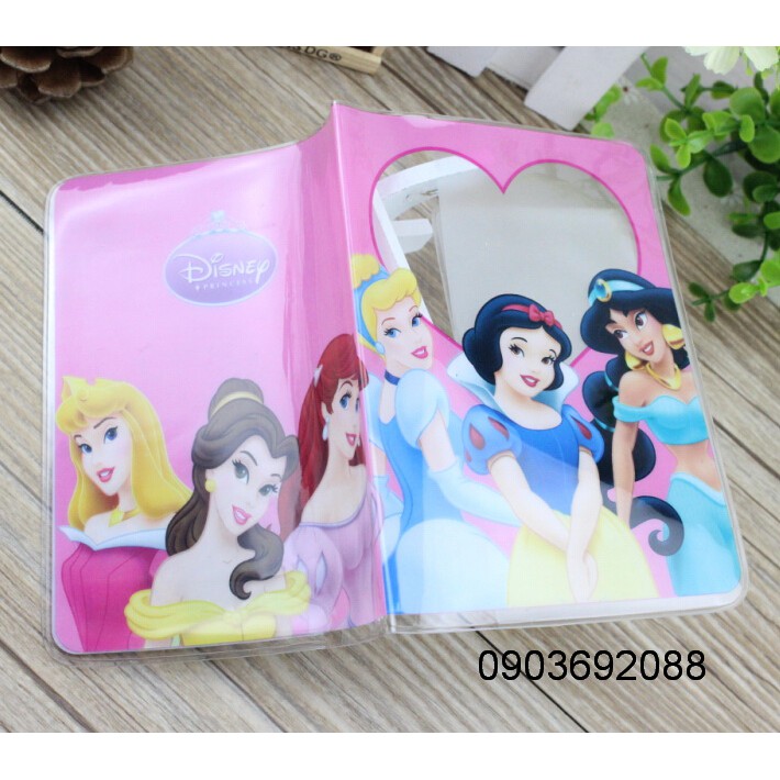 Vỏ bọc bao passport/ hộ chiếu Plastis dẻo công chúa Disney