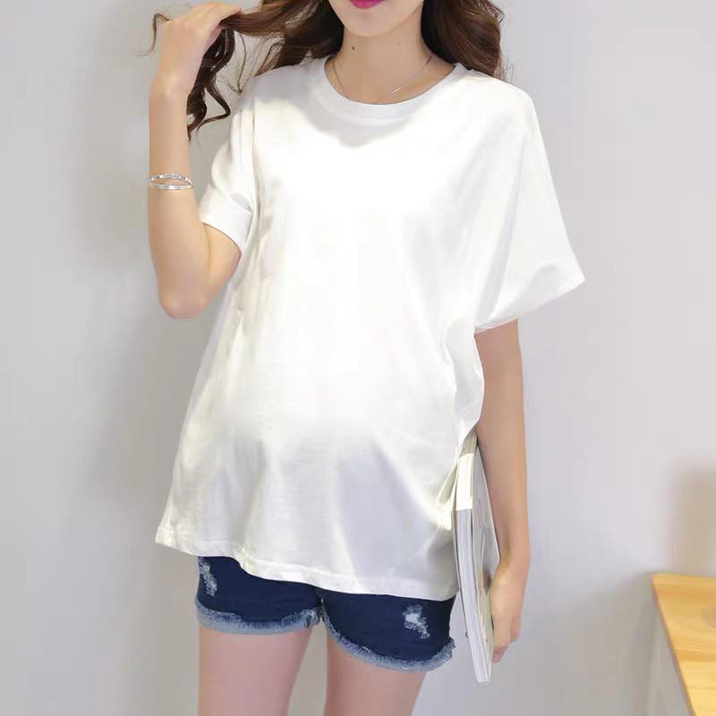 Áo Bầu thun cotton trơn oversize (4 màu)