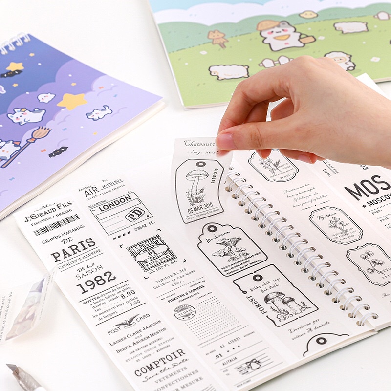 🌸 Sổ chiết washi tape A5 80 trang lưu trữ sticker dễ thương trang trí sổ dụng cụ làm bullet journal A5 A4 MOLINTA🌸