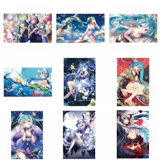 1 Tấm Poster Hình Hatsune Miku Trang Trí Tường Phong Cách Retro