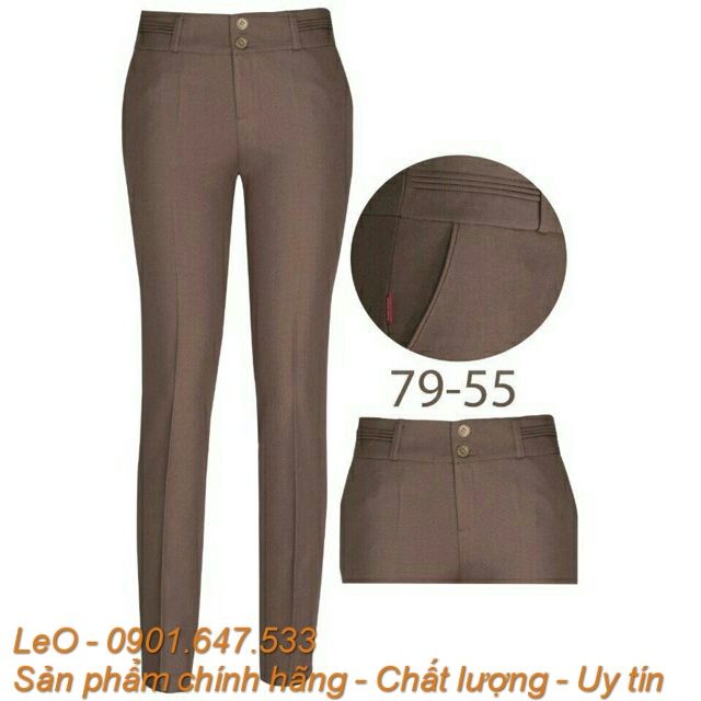 Quần tây nữ Thái hòa nâu cafe sữa 79-55 và 911-55