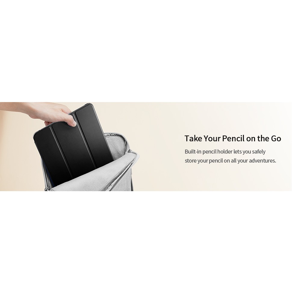 Bao da iPad Pro 12.9 inch 2018 ESR Rebound Pencil Slim Smart Case (Có khe cắm bút Apple Pencil).