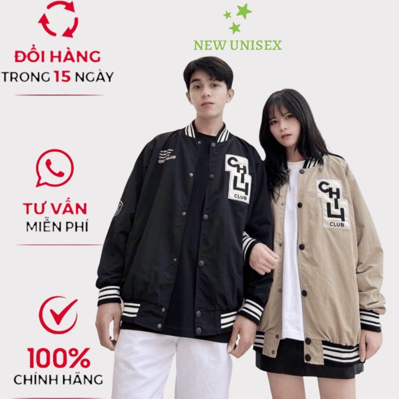 Áo Khoác Dù Boomber Nam Nữ Chống Nắng Form Rộng Thêu Chữ Chili Club Siêu Độc Đáo TP019 [NewUnisex]