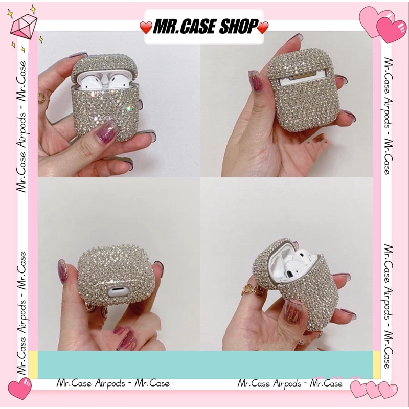 Case Airpod 1/2 Pro Vỏ Ốp Đựng Tai NgheĐính Full Đá Siêu Lấp Lánh - Mr.Case Airpods