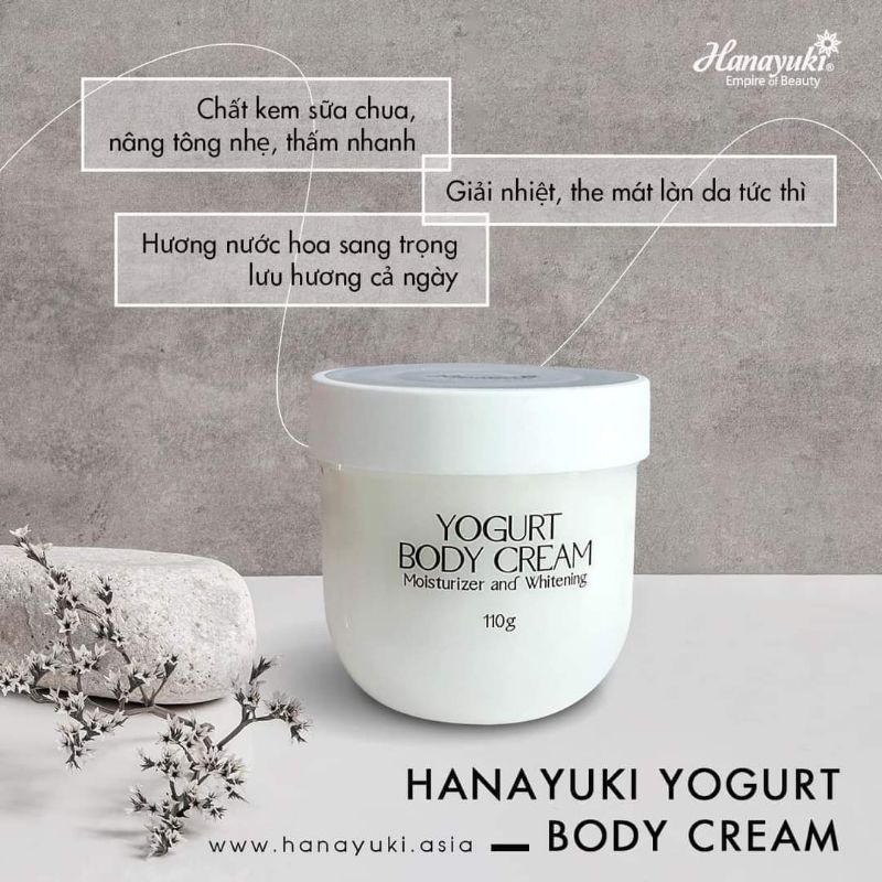 [CHÍNH HÃNG] BODY SỮA CHUA HANAYUKI YOGURT BODY CREAM HƯƠNG NƯỚC HOA