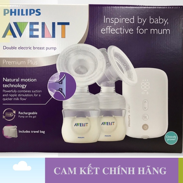 Máy hút sữa điện đôi Philips Avent Eureka Premum Plus SCF 394.11 - Bảo Hành 2 Năm - 1 Đổi 1 Trong 7 Ngày Nếu Lỗi NSX
