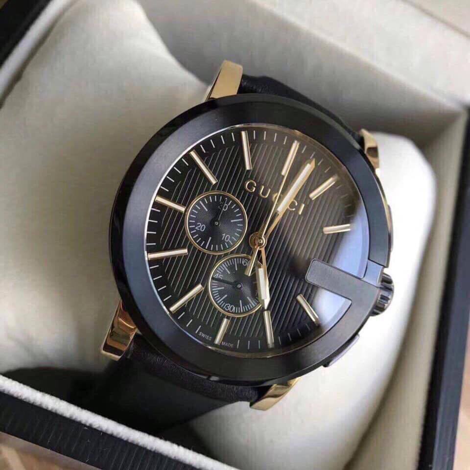 Đồng Hồ Nam Gucci G-Chrono Chronograph Black YA101203