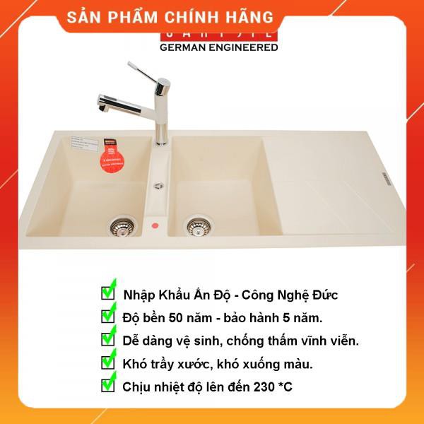 Siêu Sale Chậu rửa chén đá CARISIL JAC1, công nghệ Đức, bảo hành 05 năm