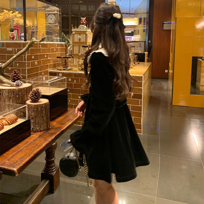 Váy babydoll Đầm Cổ Búp Bê Phong Cách Giáng Sinh Thời Trang Cho Nữ