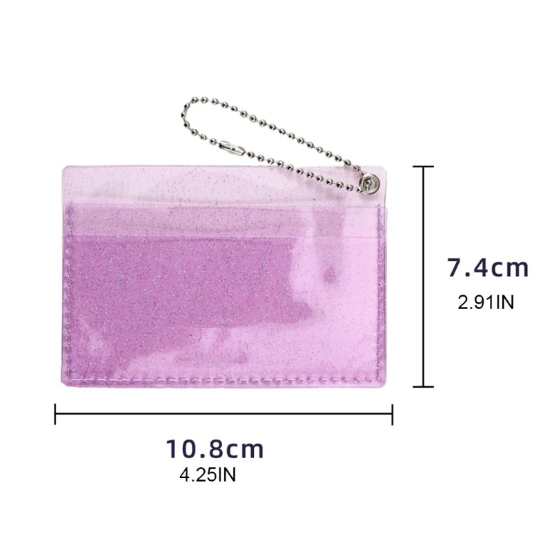 ✿ Ví Mini Trong Suốt Bằng PVC Để Đựng Tiền Và Thẻ Tiện Dụng