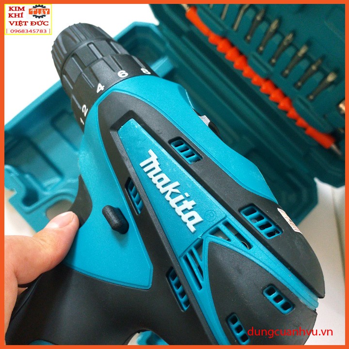 Máy khoan pin cầm tay Makita 12V - Máy khoan bắt vít cầm tay - Tặng Mũi Khoan bảo hành 6 tháng