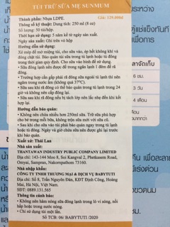 Túi trữ sữa mẹ SUNMUM