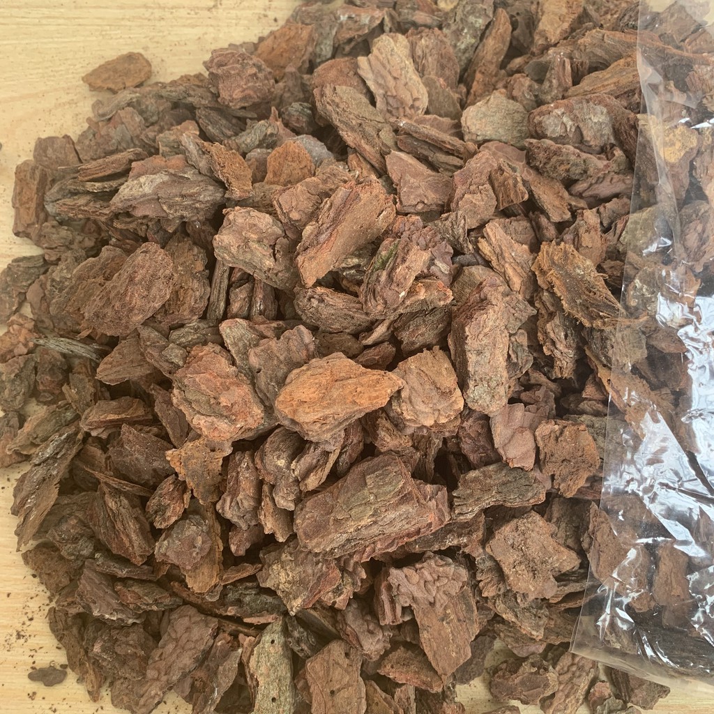 1KG Vỏ Thông Đỏ xay 1-2cm Đã Xử Lý trồng hoa lan