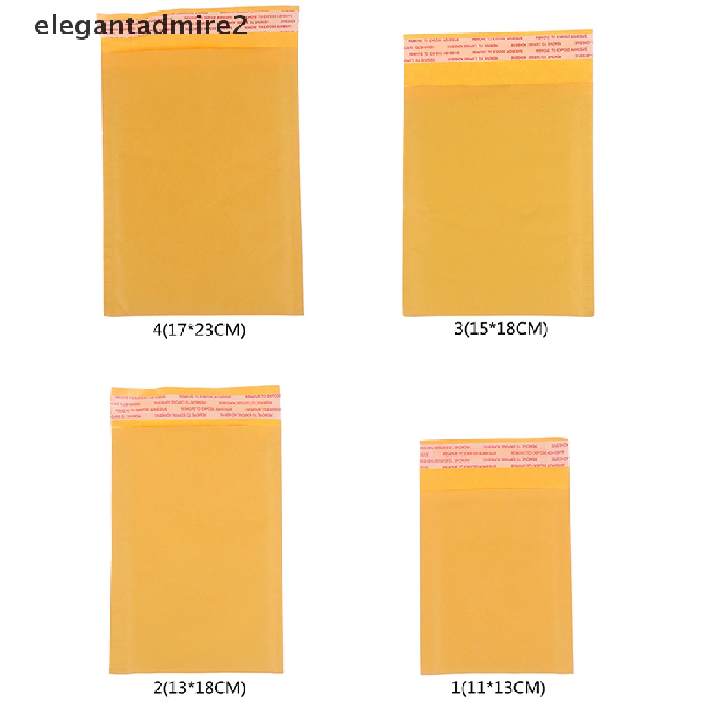 [gele] 10Pcs yellow kraft bubble mailers padded envelopes self seal shipping bags [ele]