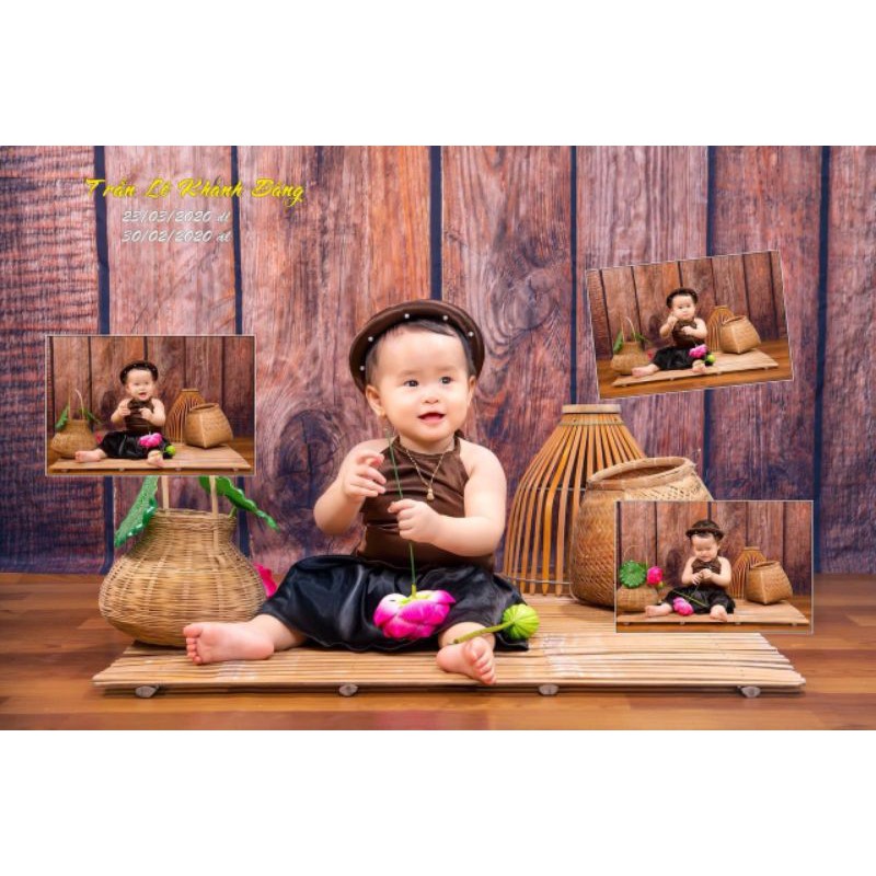 Yếm đào xinh cho bé