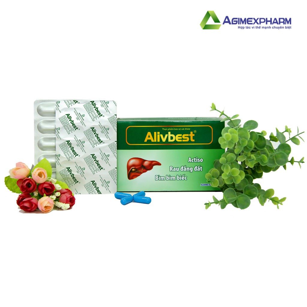 Viên uống bổ gan mật ALIVBEST - Actiso + Rau đắng đất + Bìm bìm biếc - Hộp 30 viên