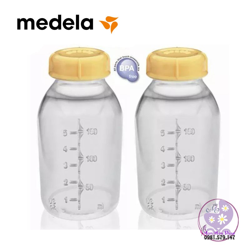 Bình trữ sữa 150ml logo màu chính hãng USA