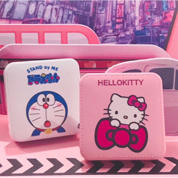 Sạc Dự Phòng Mini Cầm Tay Nhỏ Gọn Hình Doremon Hello Kitty có dây deo cực tiện lợi/Munshop