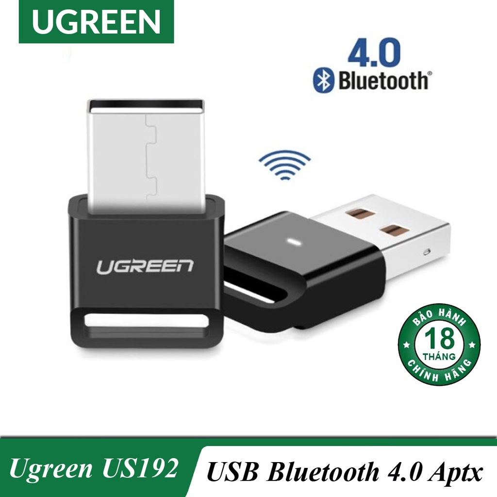 USB Bluetooth 4.0 Tốc Độ Cao Kết Nối Cùng Lúc 8 thiết bị Ugreen US192 Chính Hãng