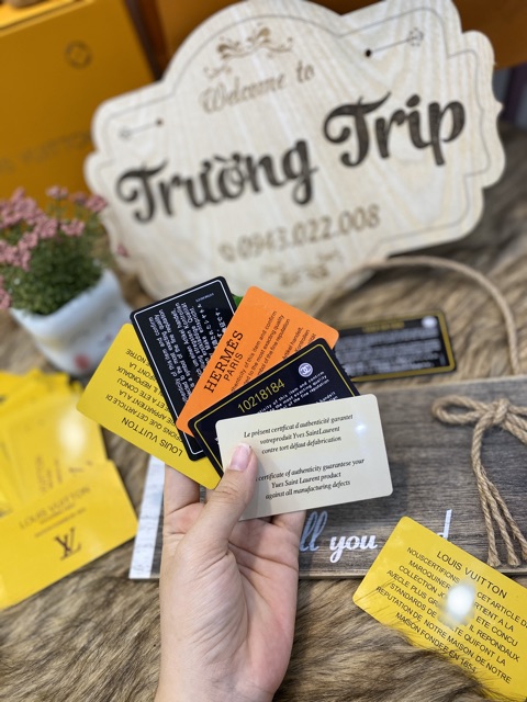 Thẻ cứng thẻ hãng phụ kiện thẻ card túi các hãng thời trang HM, LV, CN, YSL...