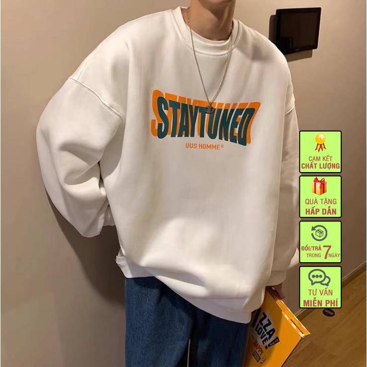 Aó Nỉ Sweater Họa Tiết STAYTUNED siêu dày ,siêu ấm. | BigBuy360 - bigbuy360.vn