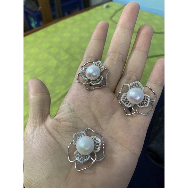 Bộ mặt dây chuyền và bông tai hoa ngọc đẹp sang trọng dự tiệc NGỌC MẬU