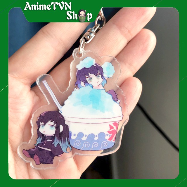 Móc khoá Mica anime Kimetsu No Yaiba (Loại 2 - Đời thường) - Nhựa Cứng Acrylic In 2 mặt sắc nét ( ảnh thật )