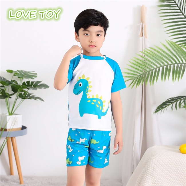 Bộ Đồ Bơi Chống Nắng In Hoạt Hình Thoáng Khí Nhanh Khô Thời Trang Mùa Hè Cho Bé Trai Từ 4-8 Tuổi