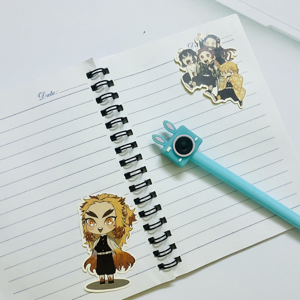 Bộ hình dán - sticker anime Kimetsu no Yaiba dán trang trí laptop, máy tính bỏ túi, vali, điện thoại, đàn ghit