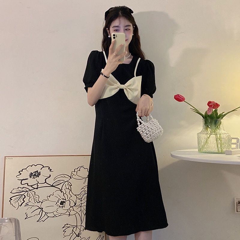 Đầm Tay Phồng Phong Cách Pháp Thời Trang Mùa Hè Xinh Xắn Cho Nữ