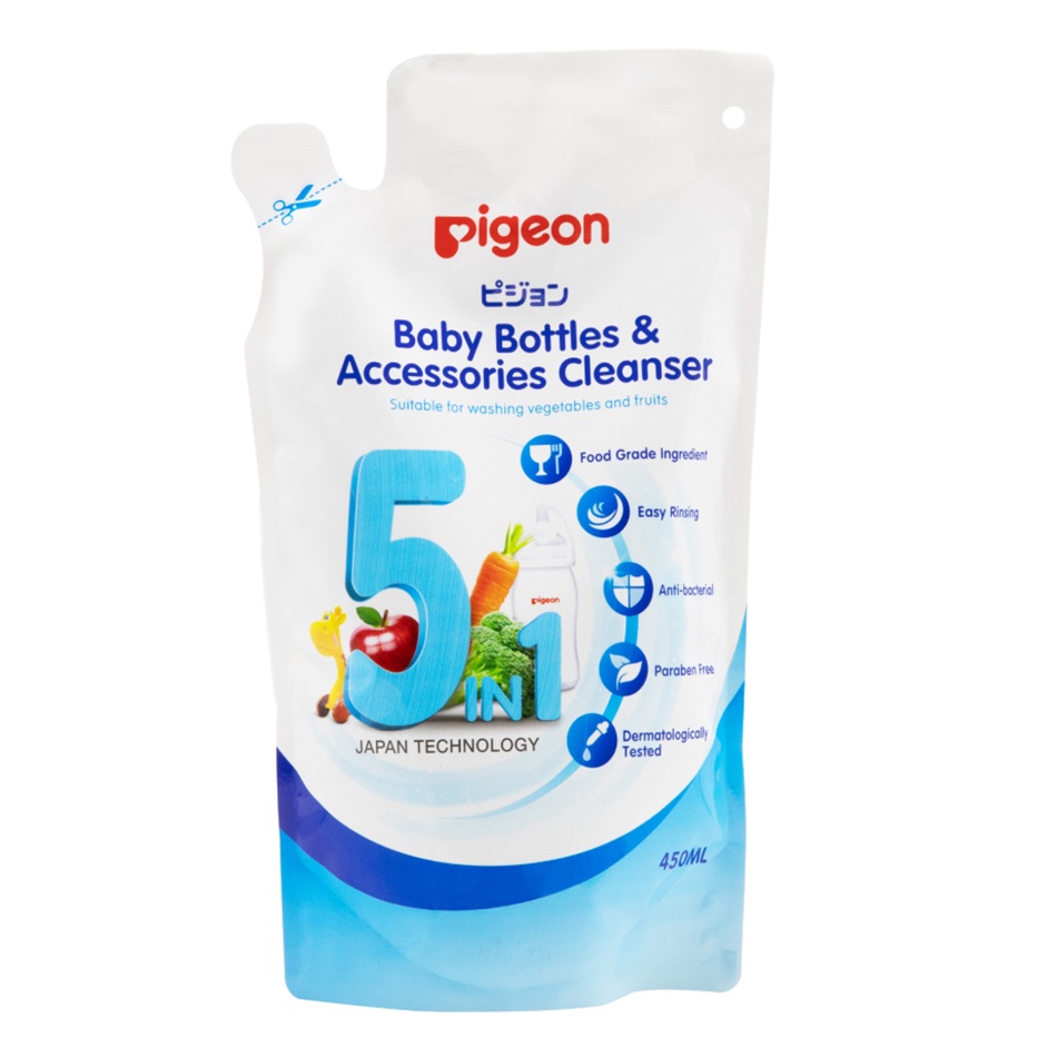 NƯỚC RỬA BÌNH SỮA PIGEON TÚI 450ML