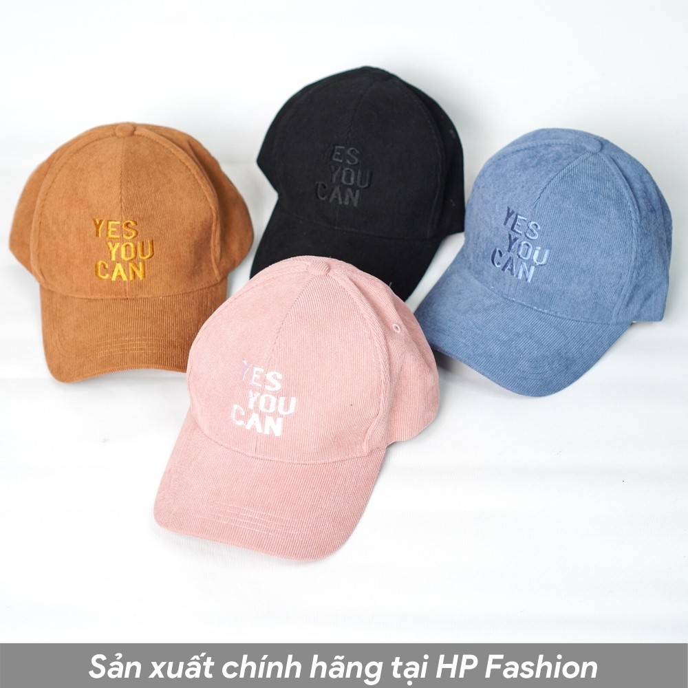 Mũ lưỡi trai ❤️ Nón kết thêu chữ Yes You Can phong cách Ulzzang form unisex nam nữ N06