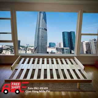 Giường Ngủ Sofa 2in1 gỗ thông nhập khẩu kích thước D200 x R90 (Kéo ra tối đa 160)