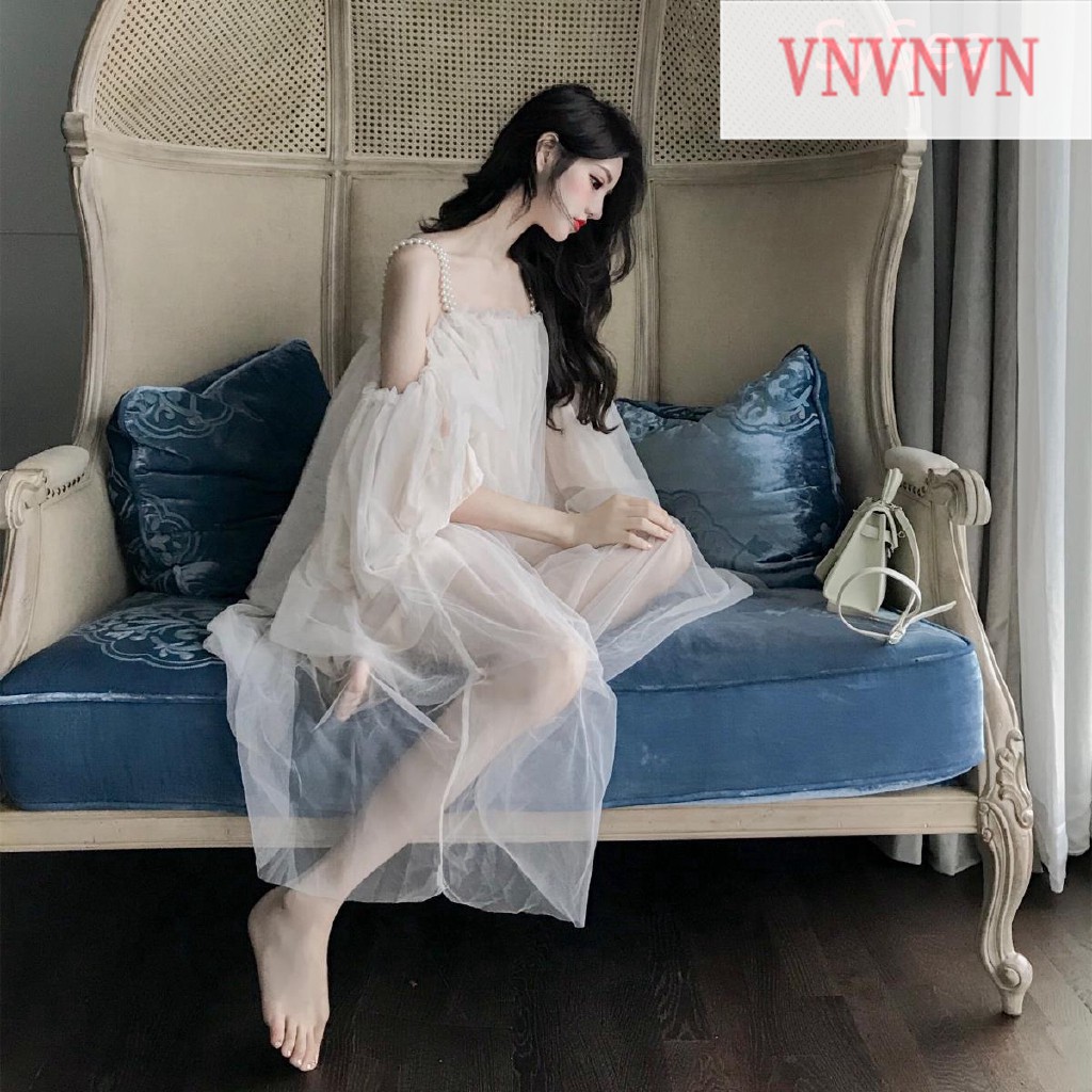 Đầm Maxi Chất Chiffon Thiết Kế Trễ Vai Quyến Rũ Cho Nữ