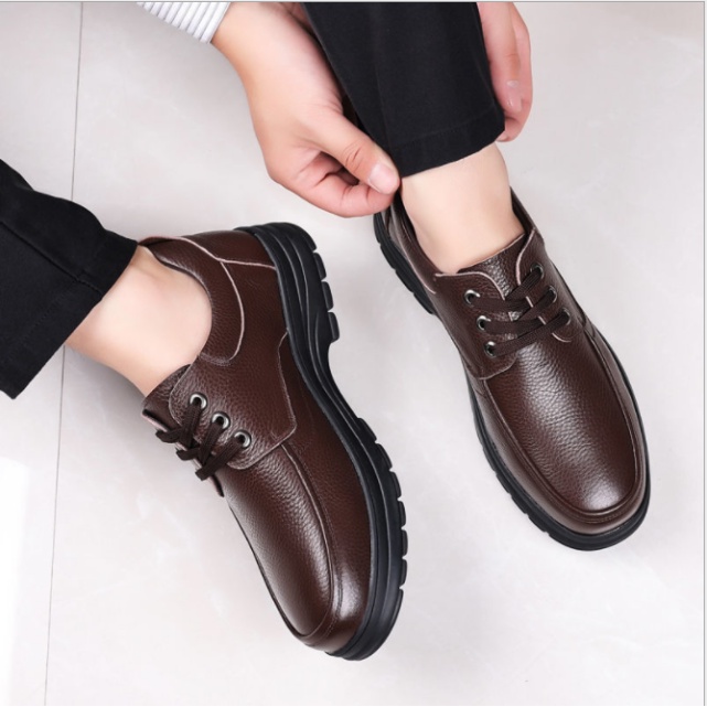 Giày Da Nam Trung Niên Alyly Đẹp Buộc Dây - Thời Trang Lịch Thiệp Và Phong Cách