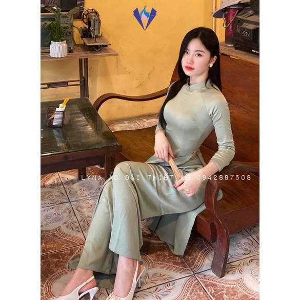 Áo dài xinh, áo dài truyền thống lụa mềm mại, tôn da tôn dáng, mặc sang