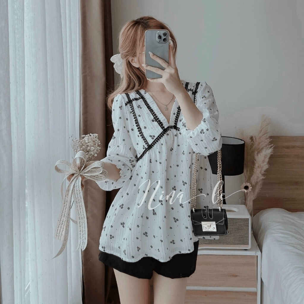 (Mẫu Mới) Sét Đũi Xô Viền Ren Cố Y Siêu Xinh UP Valentina Shop