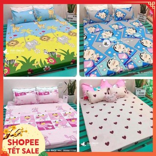 Drap + 2 vỏ gối 💞 freeship 💞 giảm 5k khi nhập ga + 2 gối design mịn decor