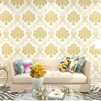 10m giấy dán tường sẵn keo hoa văn châu âu vàng (10m x 45cm / cuộn) 5240 | BigBuy360 - bigbuy360.vn