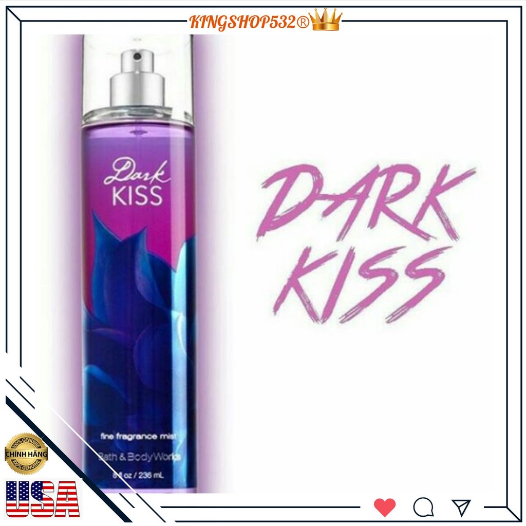 [𝗕𝗜𝗚𝗦𝗔𝗟𝗘] Dark Kiss Fine Fragrance Xịt thơm BODY Mist Bath and Body Works