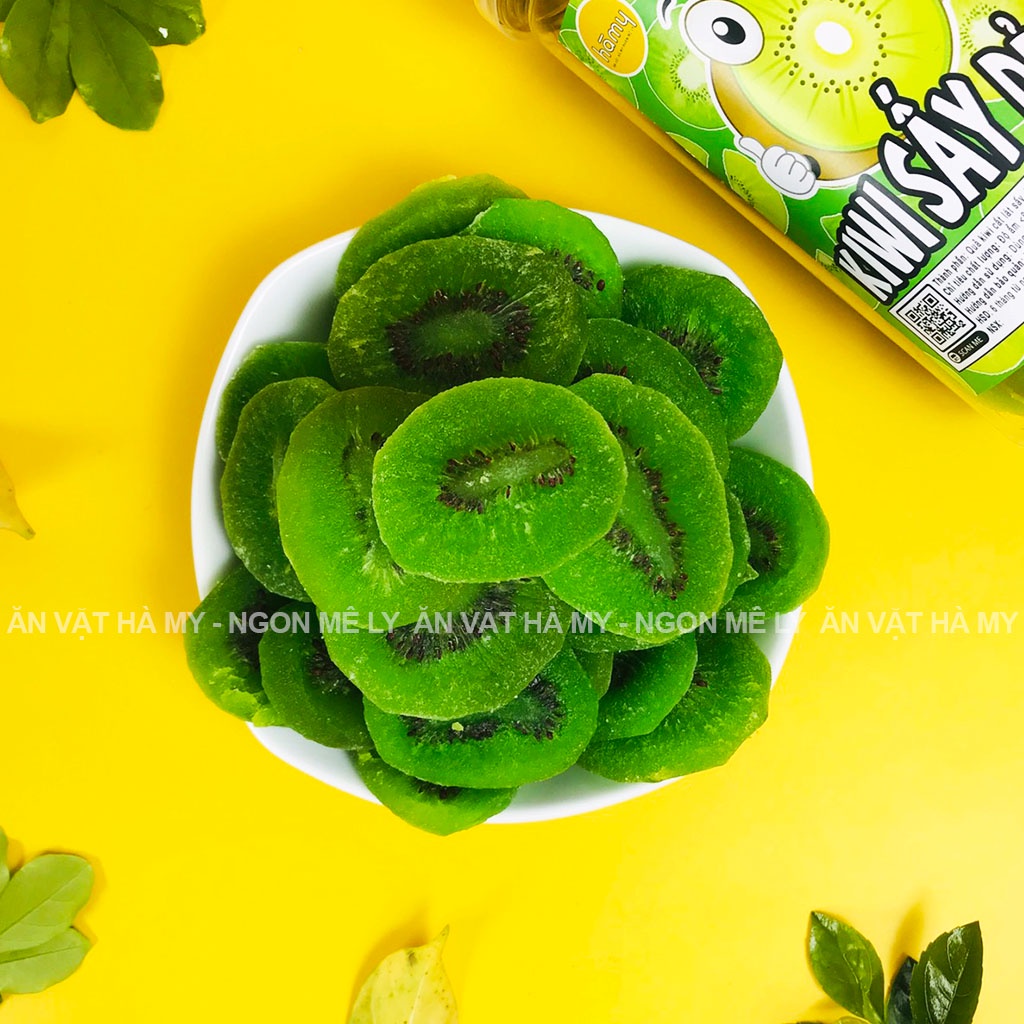 Kiwi sấy dẻo hũ 350g, mứt kiwi đặc sản Đà Lạt đồ ăn vặt Hà My