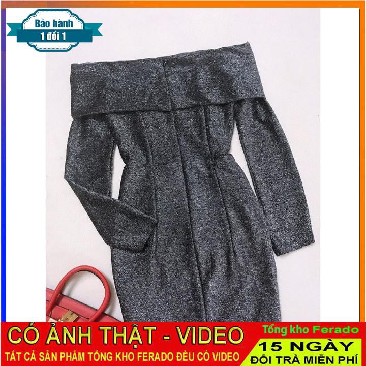 [ xả kho ] MiD Đầm body trễ vai nhũ kim tuyết V1240 cao cấp Mie Design kèm ảnh thật