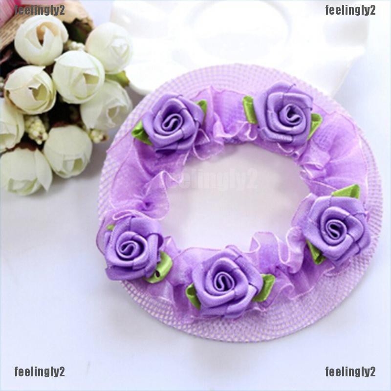 ❤Mặt Trời❤ Dây Buộc Tóc Lưới Hình Bông Hoa Xinh Xắn Cho Bé Gái