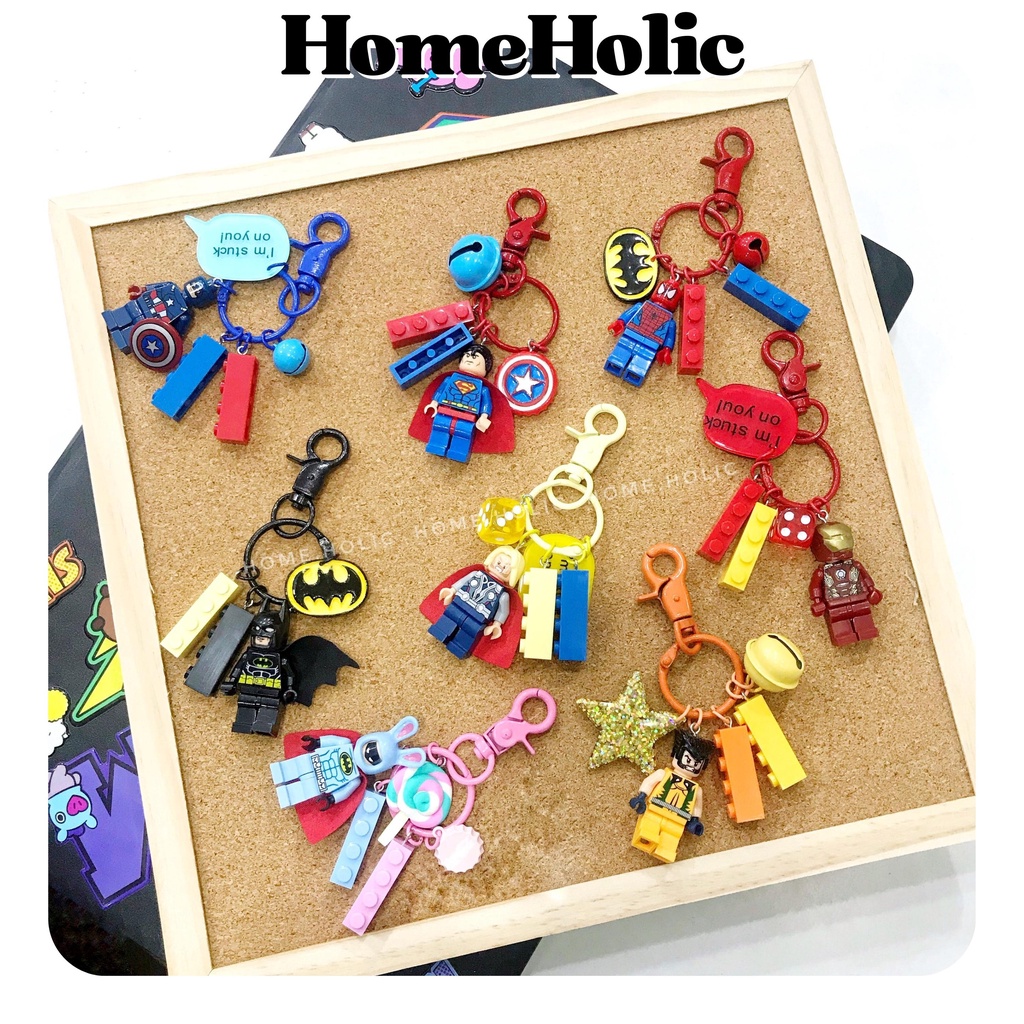 Móc Khoá Balo Túi Xách Chìa Khoá Lego Siêu Anh Hùng Superheroes