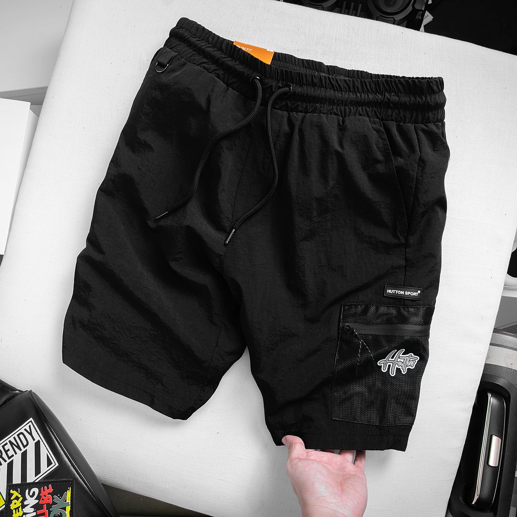 Quần Short Nam Hutton, Quần lửng Nam Túi lưới Chất liệu gió Thoáng Mát