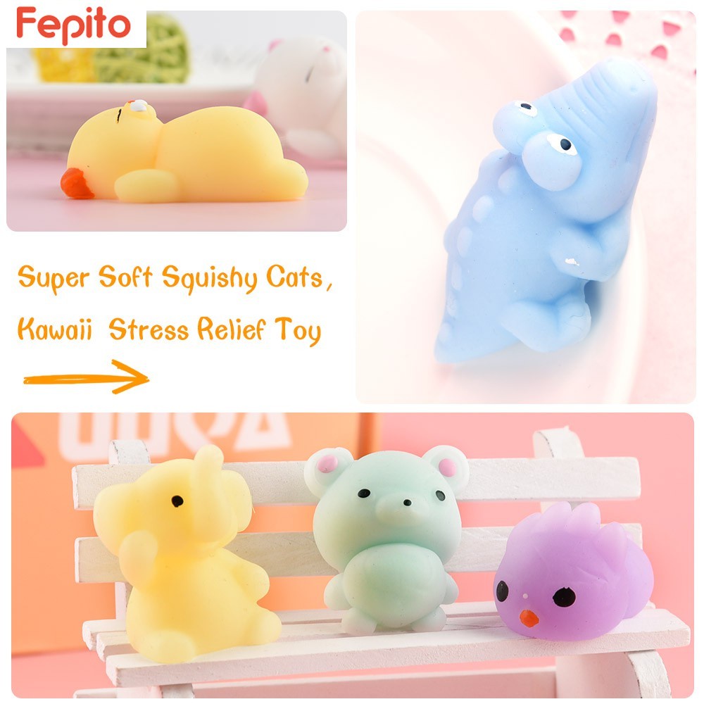 Bộ 30 đồ chơi nắn bóp mini mềm mại hỗ trợ giảm stress