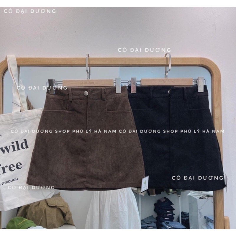 Chân váy chữ A túi ngang mặc 4 mùa phong cách Hàn Quốc