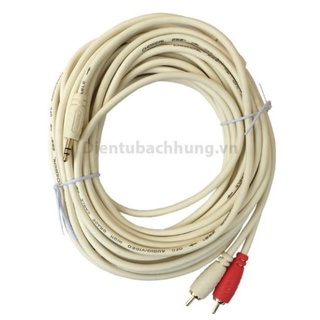 Dây loa 1 đầu 3.5 ra 2 av choseal dài 10m