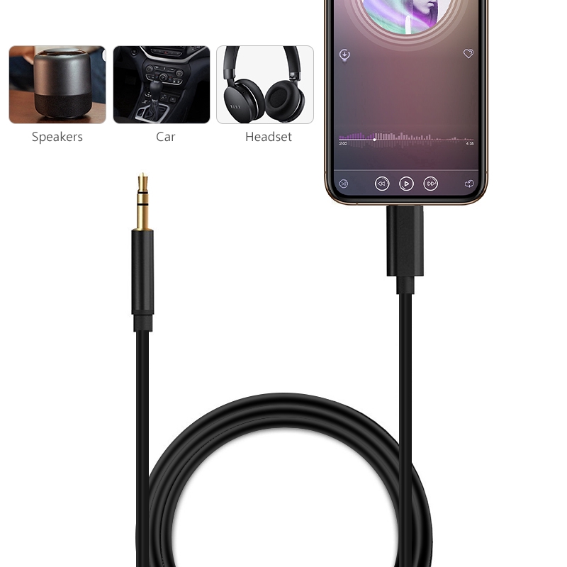 Cáp âm thanh chuyển đổi từ jack Lightning sang 3.5mm cho iPhone XS Max XR chất lượng âm thanh lossless