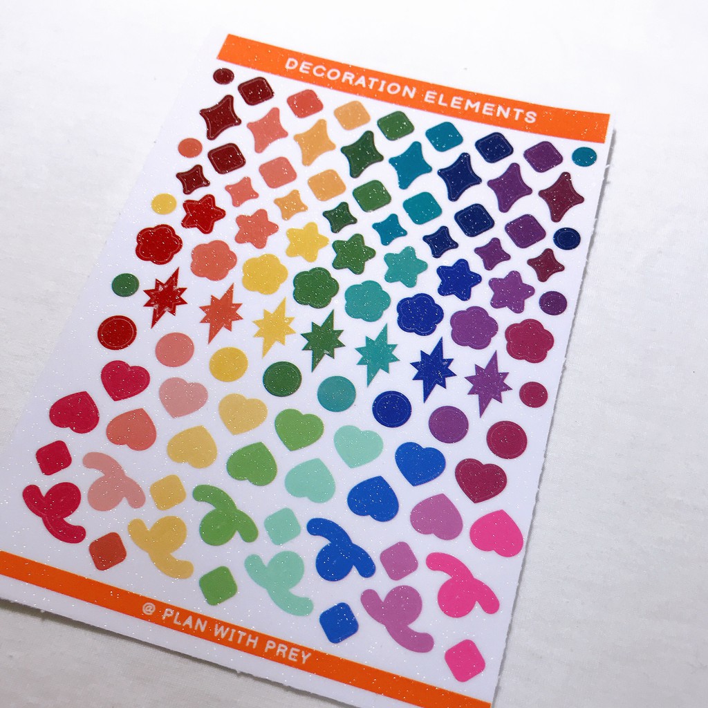 Sticker trang trí toploader, sticker trang trí sổ dễ thương | Desigined by Plan With Prey